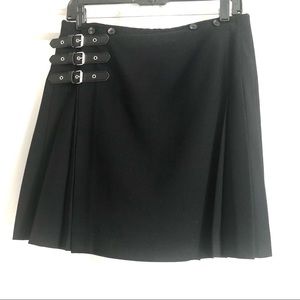 McQ Alexander McQueen buckle pleated skirt
